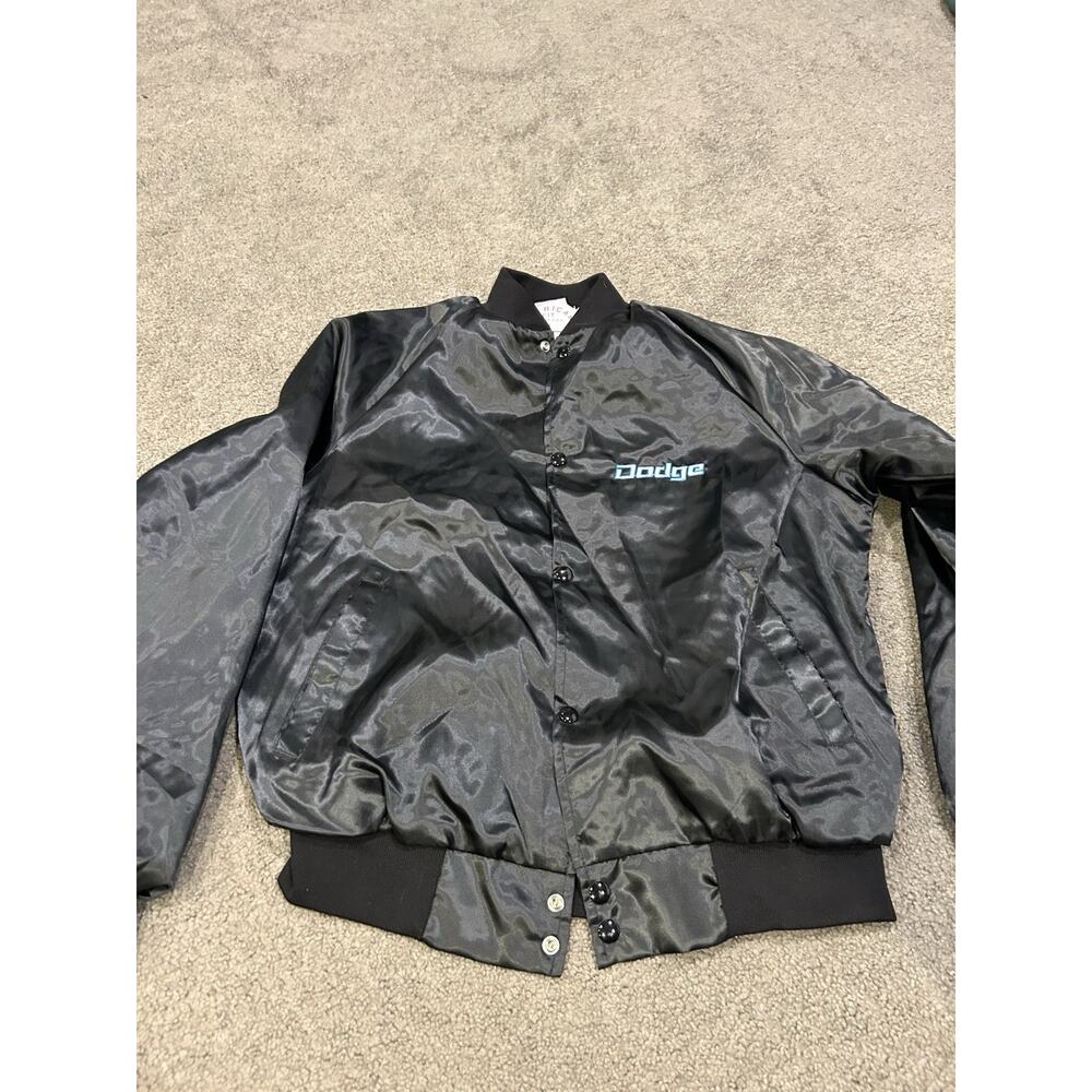American‎ Fit Dodge Charger Made In USA Bomber Jacket Men's Black Size Medium